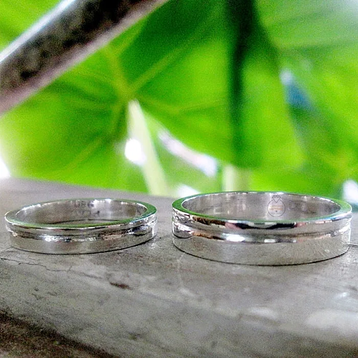 Argollas Matri Planas Surco Plata Ley 980 Orleans