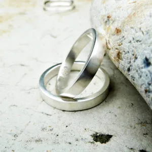 Argollas Matri Planas Semi Brillo Plata Ley 980 Rennes