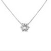Collar Punto Luz  Plata 925 Circon 45 cm Mujer Linda - Imagen 3