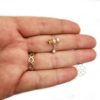 Aros Bebe Oro 18 Kilates Perla Cultivada 3mm Casquilla - Imagen 2