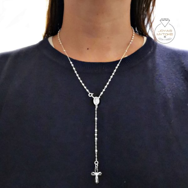 Rosario Plata Fina 925 50cm Cadena Unisex Hombre Mujer