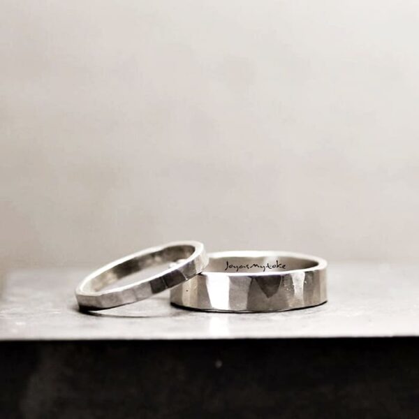 Argollas Matri Planas Plata Ley 980 Cortes