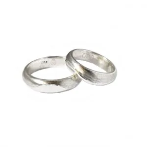 Argollas Matri Inglesas Diseño Plata Ley 980 Metz
