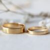 Argollas Matri Oro 18k Planas Semi Brillo 9gr Palermo - Imagen 2