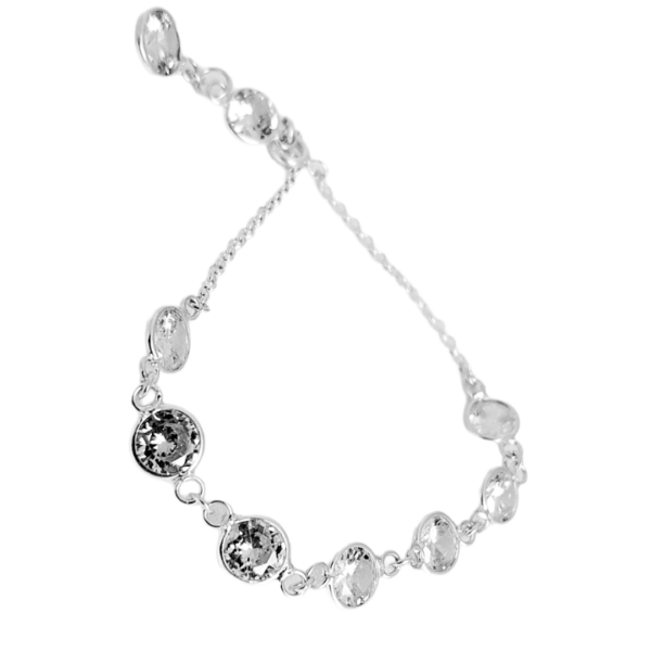 Pulsera Piedras Circones Plata Fina 925 Mujer Delicada - Imagen 2
