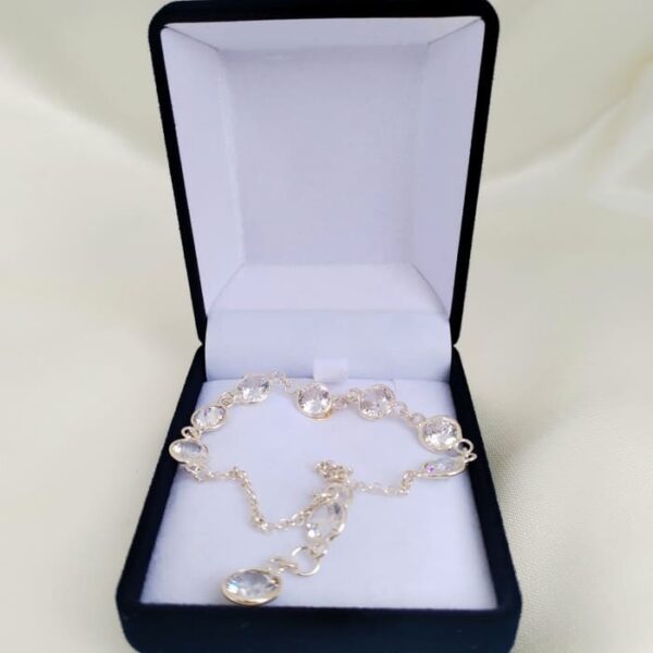 Pulsera Piedras Circones Plata Fina 925 Mujer Delicada - Imagen 3