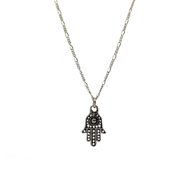 Colgante Mano De Fatima Plata Fina Hamsa Protección Amuleto