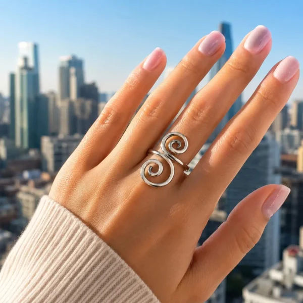 Anillo Original Arabesco Ajustable Boho Plata Fina 925