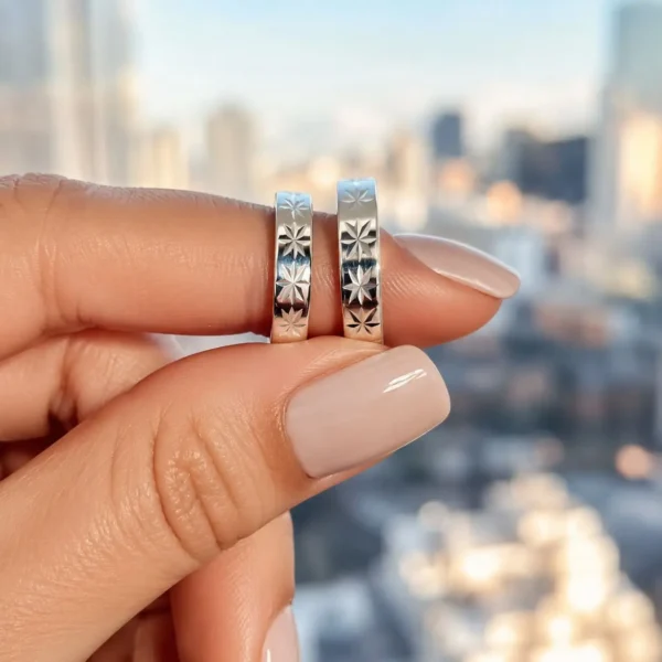 Argollas Matri Planas Facetadas Plata Ley 980 Ardon