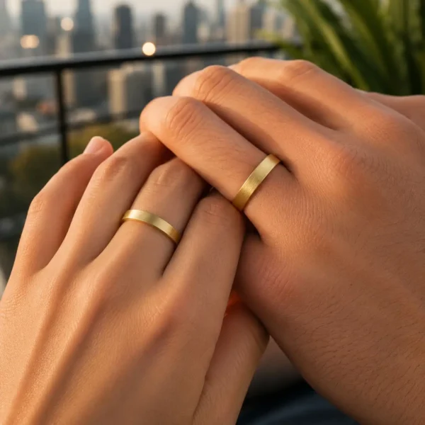 Argollas Matri Oro 18k Planas Opacas 4gr Turin