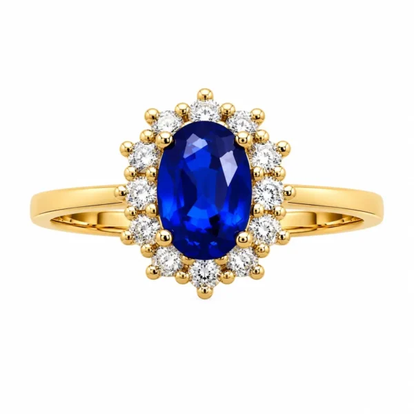 Anillo Oro 18 Kilates Lady Zafiro Roseta Mujer
