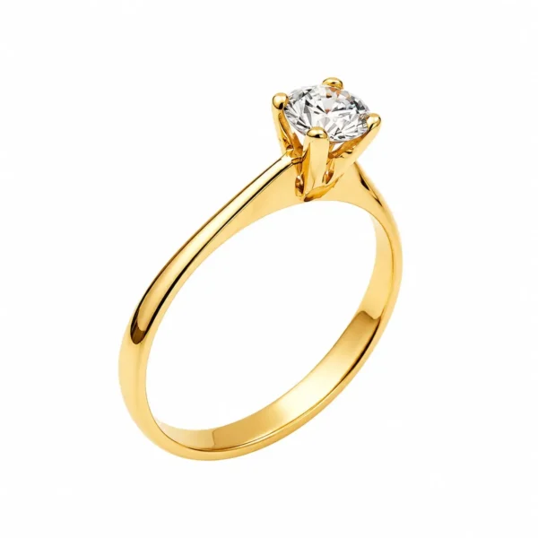 Anillo Solitario Oro 18 Kilates Rosado Circon Novia Amor