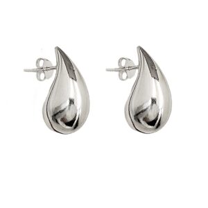 Aros Gota Con Tornillo Plata Fina 925 Mujer