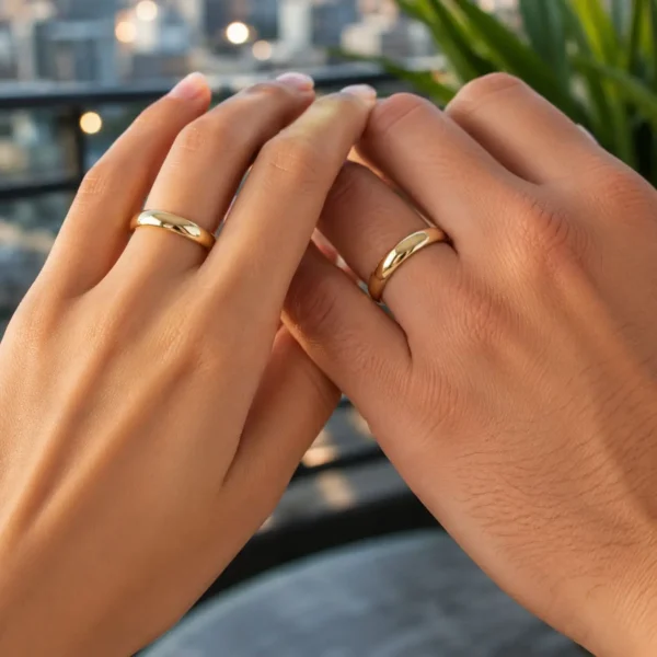 Argollas Matri Oro 18k Clasicas 3gr Roma