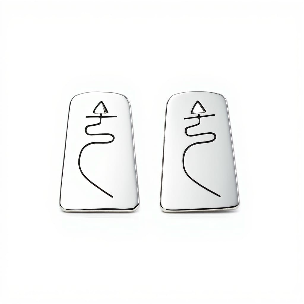 Aros Simbolo Flecha Plata Nacional 980 Apegado