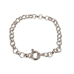 Pulsera Rolo Broche Timon Plata Fina 925 Mujer Elegante