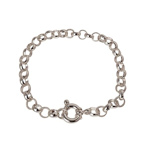 Pulsera Rolo Broche Timon Plata Fina 925 Mujer Elegante