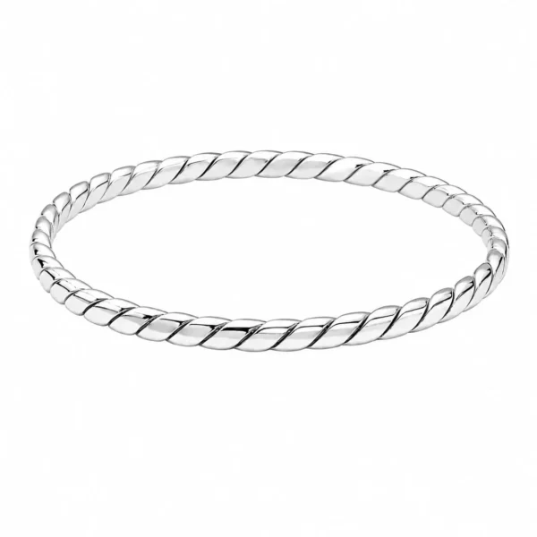 Pulsera Esclava Doblada Plata Nacional 980