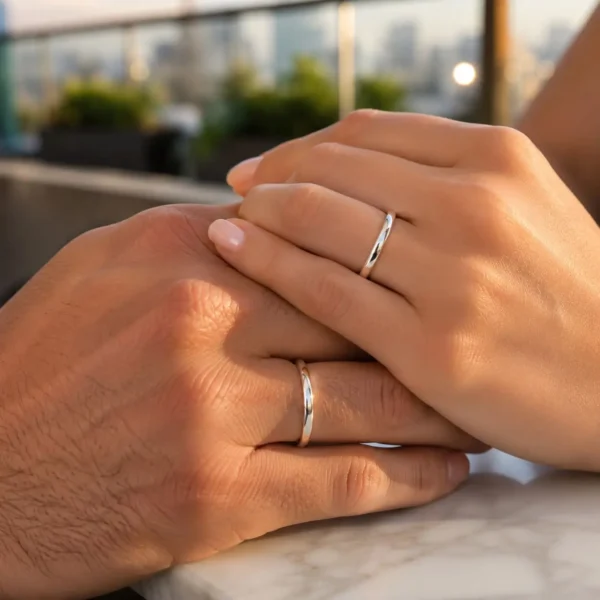 Argollas Matri Oro Blanco 18K Ilusiones Formosa