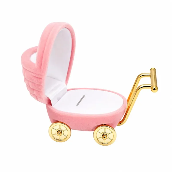 Caja Estuche Coche Bebe Para Aros Recien Nacida Rosa Regalo