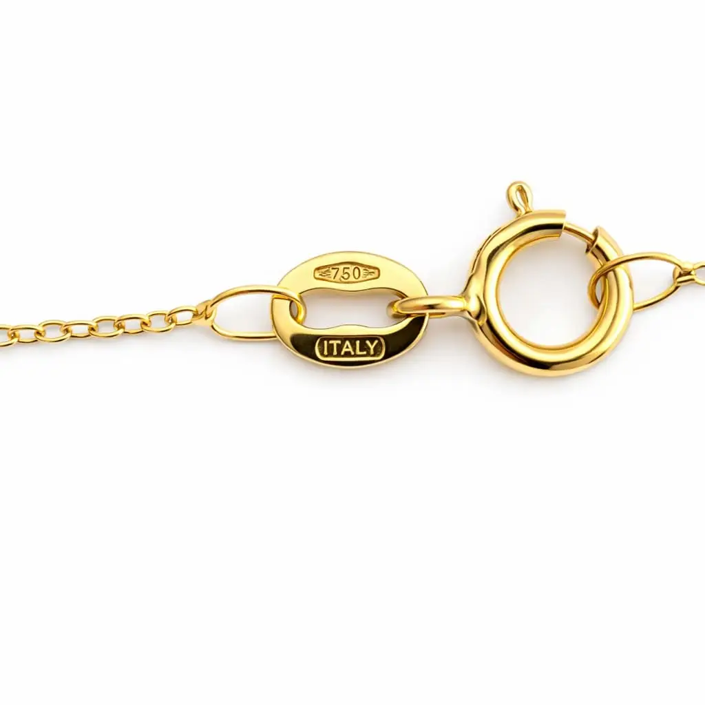 Collar Virgen Rayos Oro Amarillo Italiano 750 15x6mm Mujer - Imagen 3