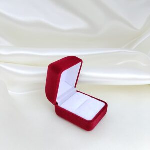 Caja De Terciopelo Para Anillos Aros Joyas