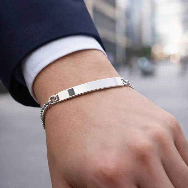 Pulsera Piocha Grumet Plata Nacional 980 Juvenil Hombre