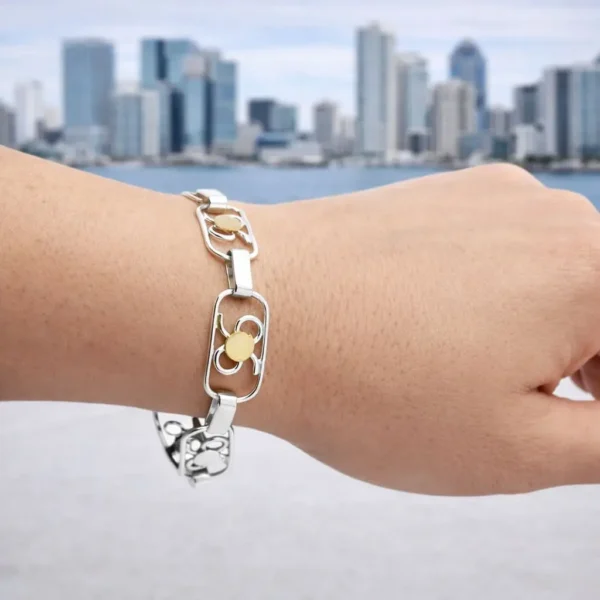 Pulsera Plata Oro 18k Rustica Remolino Nacional Unisex