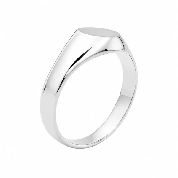 Anillo Sello Plata Nacional Ovalado Hombre Mujer