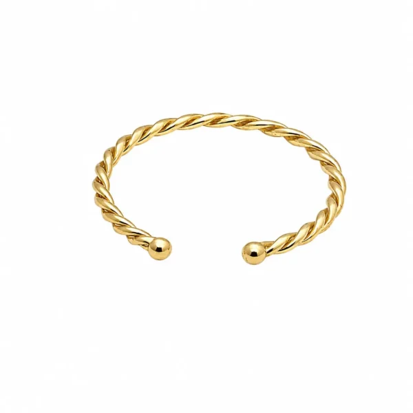Piercing Nariz Oro 18 Kilates Argolla Doblada Unisex