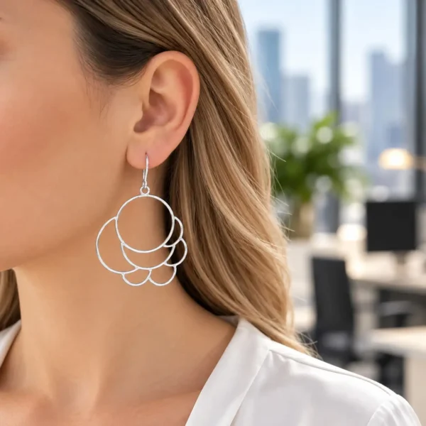 Aros Burbujas Plata Nacional 980 Mujer Exclusiva