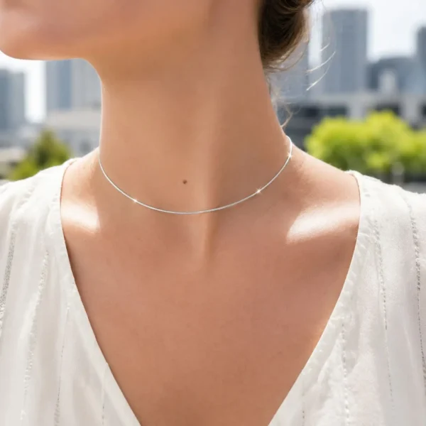 Cadena Veneciana Plata Fina 925 Mujer Juvenil
