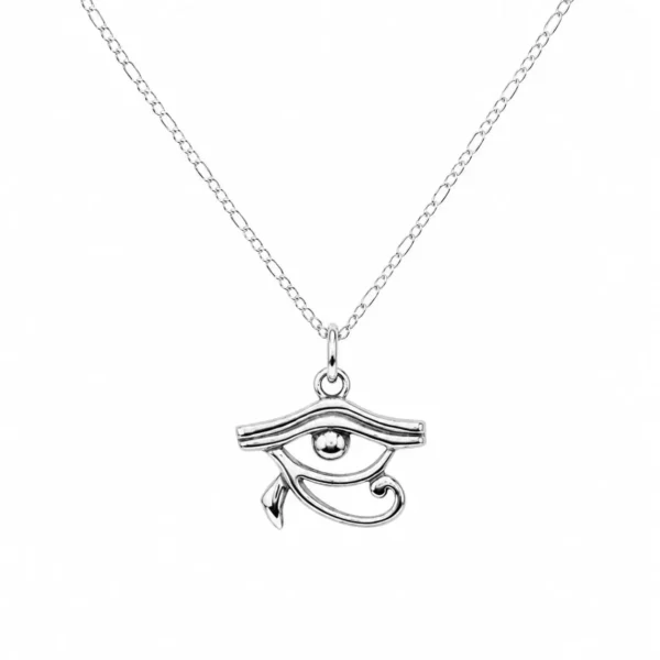 Collar Ojo Horus Amuleto Protector Plata Fina 925 Unisex