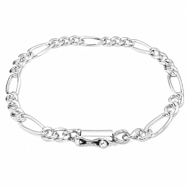 Pulsera Hombre Figaro Broche Tubo Plata Nacional 950 Juvenil