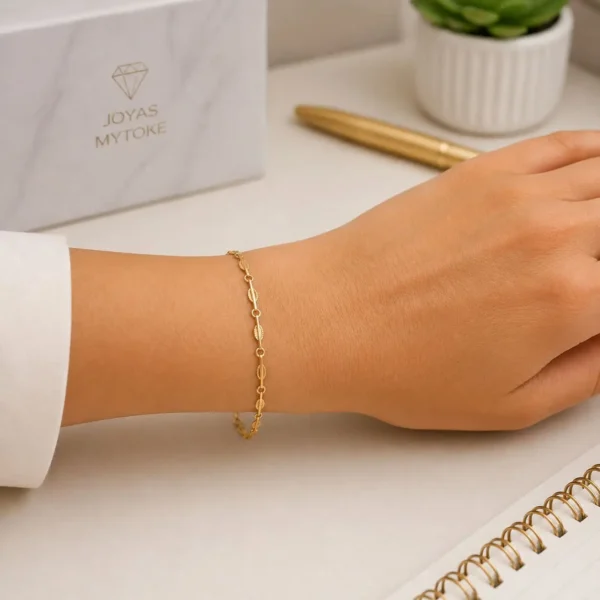 Pulsera Oro 18 Kilates Modelo Veronica Mujer Clasica
