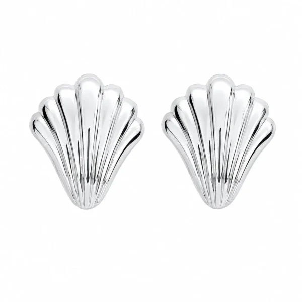 Aros Clip Click Ostra Plata Fina 925 Mujer Earcuff