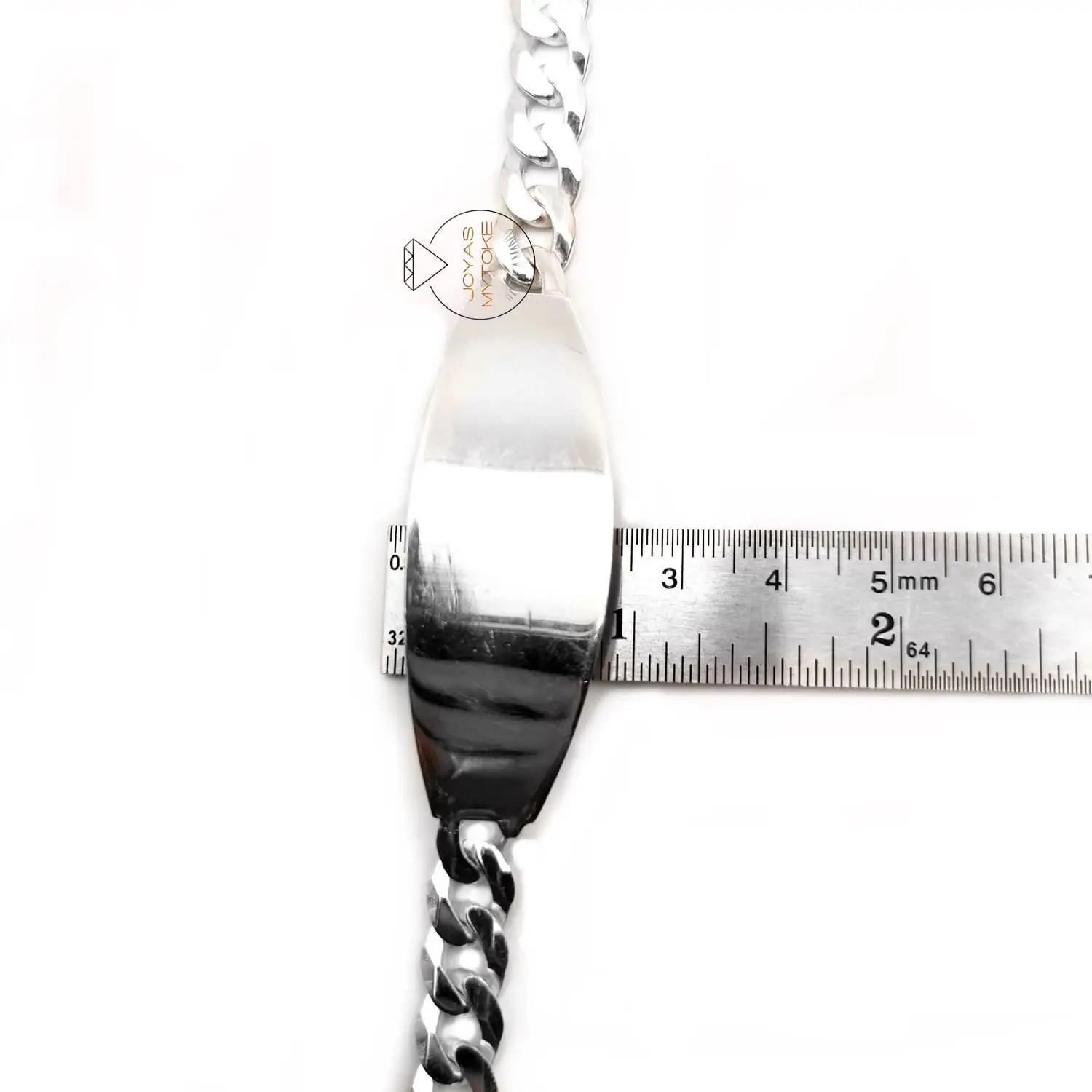 Pulsera Grumet Piocha Brazalete Gruesa Plata Fina 925 Hombre - Imagen 4