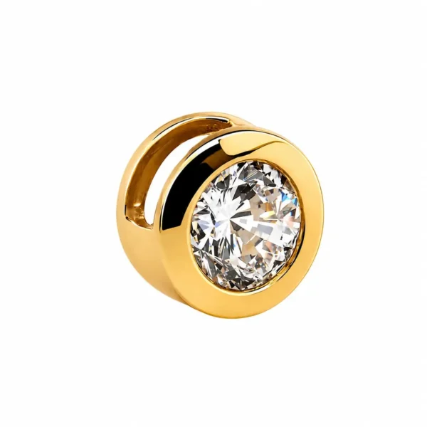 Colgante Punto de Luz Oro 18 Kilates Piedra Circon Mujer