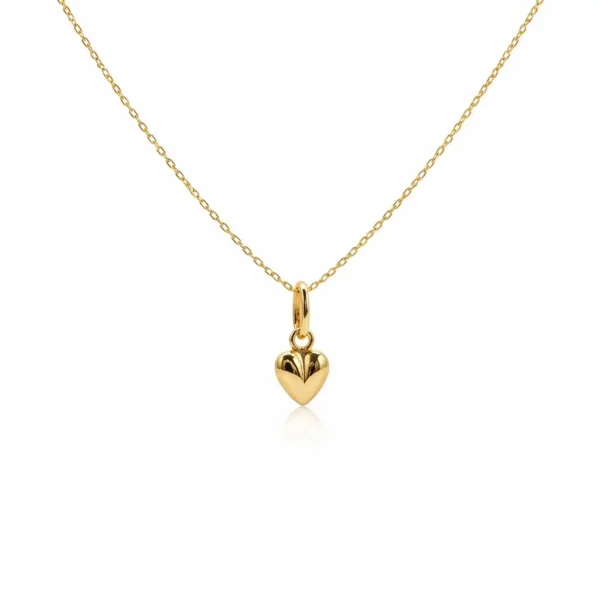 Cadena Oro 18k + Corazon Oro 18k Colgante Dije