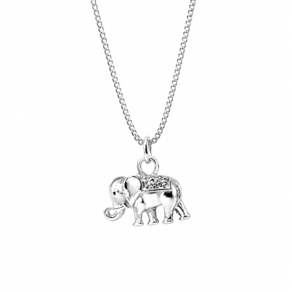 Colgante Dije Elefante Mas Cadena Plata Fina 925