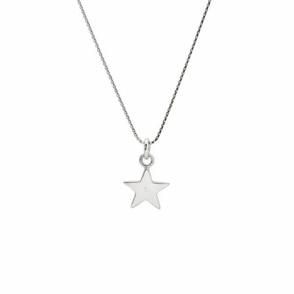 Colgante Dije Estrella + Cadena Plata Fina 925 Mujer Femenin
