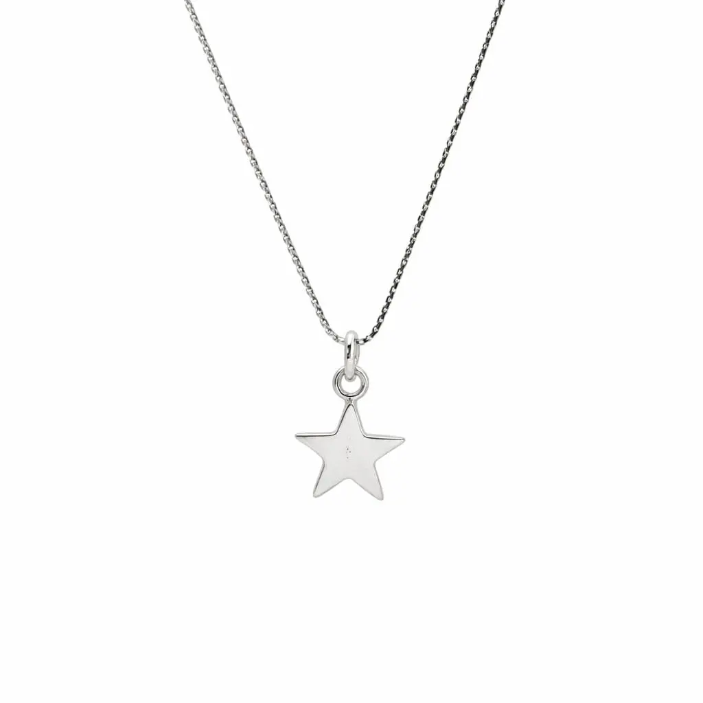 Colgante Dije Estrella + Cadena Plata Fina 925 Mujer Femenin