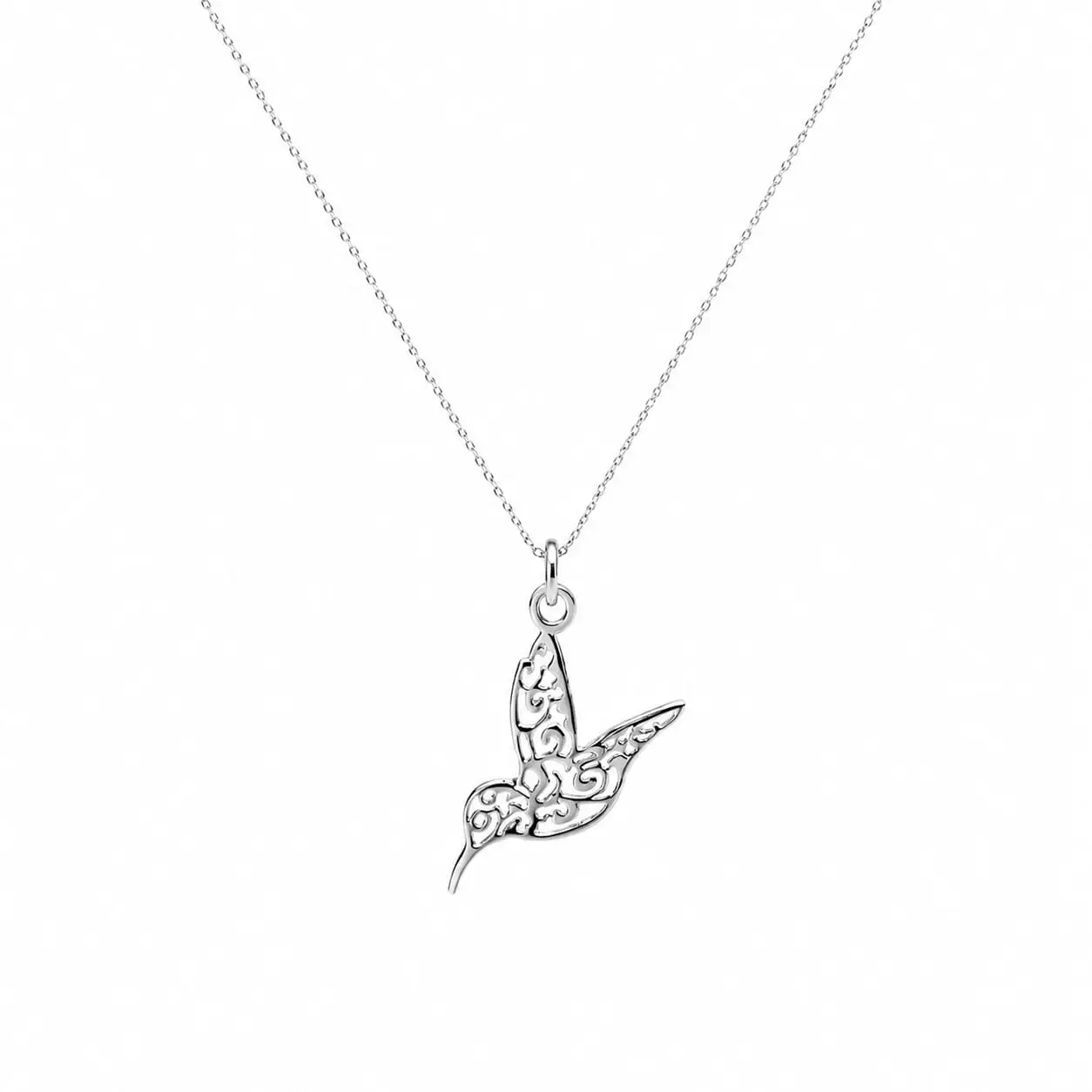 Colgante Colibri Dije Con Cadena Plata Fina 925 Mujer - Imagen 2