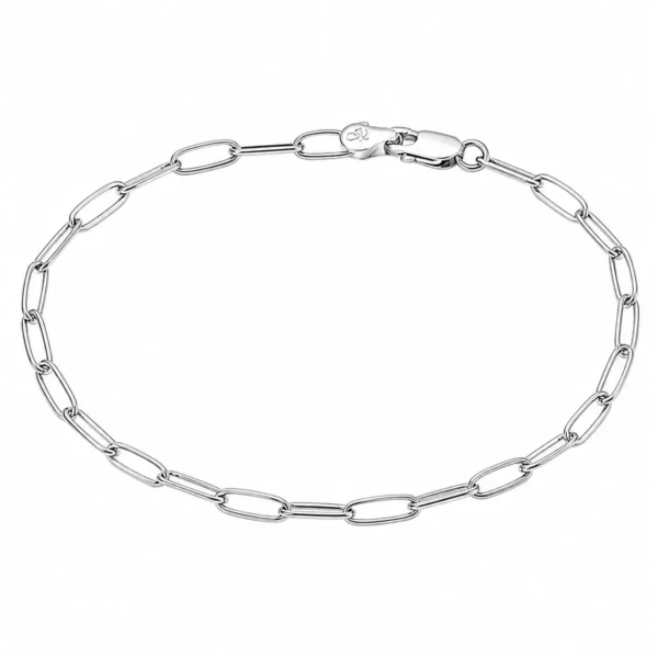 Pulsera Eslabon Limada Plata 925 Unisex