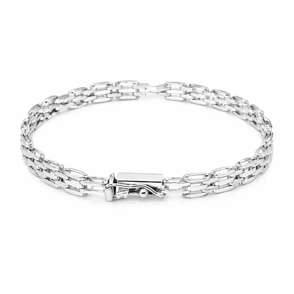 Pulsera Phanter Plata Ley 980 Broche Cajon Vintage Clasica - Imagen 2